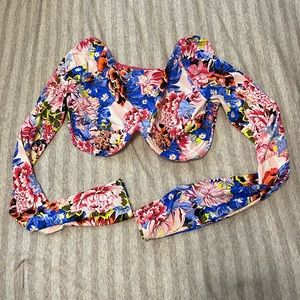 Victoria’s Secret x Mary Katrantzou lingerie long sleeve bra top S